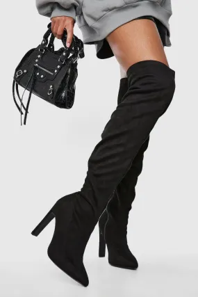 Wide Width Pointed Toe Over The Knee Boots