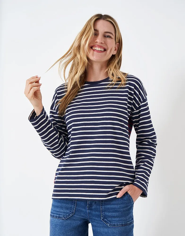 Women's Hotch Potch Long Sleeve Stripe T-Shirt from Crew Clothing Company