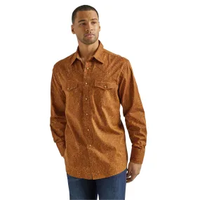 Wrangler Men's Brown Tool Print Shirt