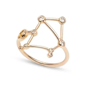 Zodiacs 14k & Diamond Libra + Air Ring